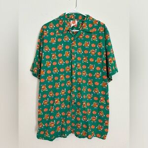 Vintage Mr. Potato Head Mens XL Short Sleeve Button Up Shirt 2001 Toy Story